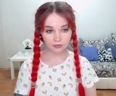 Live porno
 with Antarinda. Redhead with medium boobs